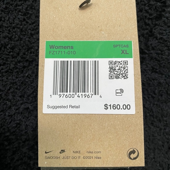 Nike Phoenix Cozy Knit AOP Boucle Cardigan Sweater Black Women’s XL FZ1711-010 - Picture 5 of 5